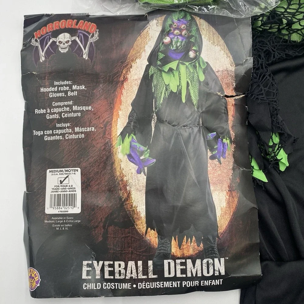 Eyeball Demon Monster Halloween Costume Kids Medium 7-8 New Complete SEE PICS - Picture 2 of 12